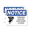 Signmission Tornado Shelter Keep Door Closed Sign With Symbol, 5 in W x Rectangle, Vinyl Decal OS-2PACK-NS-D-35-L-18698 - alternate 1